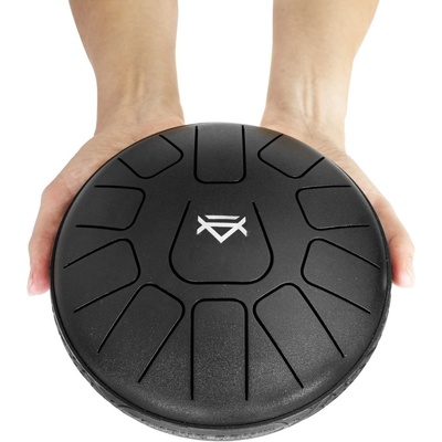 Veles-X Steel Tongue Drum 11 Notes D dur 15cm Black