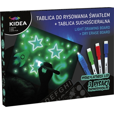 kidea - Магическа дъска с маркери и фенерче 85781