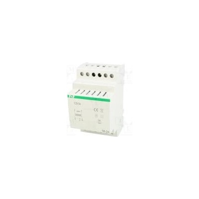 F&F TR-24 Transformátor síťový 12VA 230VAC 24V 0,5A DIN 310g -25÷35°C