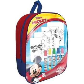 MC Toys Детска раничка с аксесоари за оцветяване Мики Маус - 12 части - MC Toys
