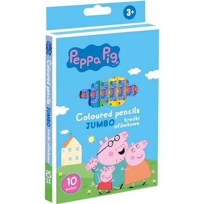 Astra trojhranné jumbo farbičky Peppa Pig 10 farieb 312024054