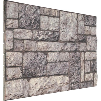 vidaXL Стенни панели 10 pcs Сив и бял 100 x 50 cm EPS пяна (42046097)