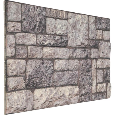 vidaXL Стенни панели 10 pcs Сив и бял 100 x 50 cm EPS пяна (42046097)