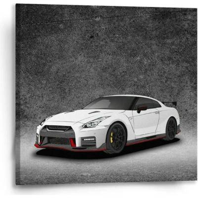 Sablio Obraz Nissan GTR 35 Šedý - 50x50 cm
