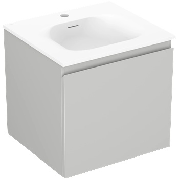 Mexen Orio шкафче за баня 50 см с мивка Vela, 1 чекмедже, сив мат/бял мат - 91A10-05047-1-BF62-W23M01 (91A10-05047-1-BF62-W23M01)