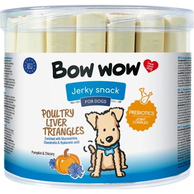 Bow Wow Trojhránky s drůbežími játry 12 cm 45 ks