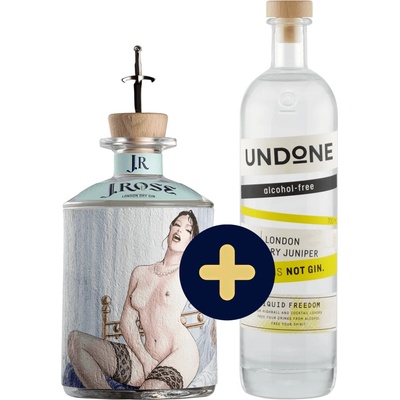 J.Rose Artisan Gin No.6 + Undone No.2 Not Gin (set 1 x 0.7 l, 1 x 0.7 l)
