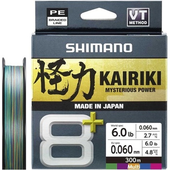 Shimano Šnúra Kairiki 8 Multi Color 300 m 0,19 mm