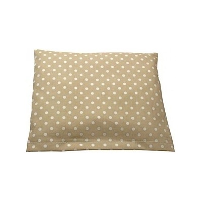 TORF ZIEGLER polštář s pšeničným zrnem červený s bílými puntíky 25x23