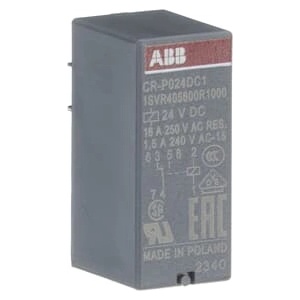 ABB Щепселно реле abb cr-p024dc1, 16a/24vdc , 1no (m518593)