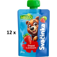 Hello ovocná desiata vrecko jahoda 12 x 100 g