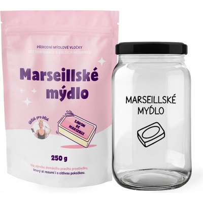 Úklid pro klid Marseillské mýdlo a sklenice 0,9 l - sada