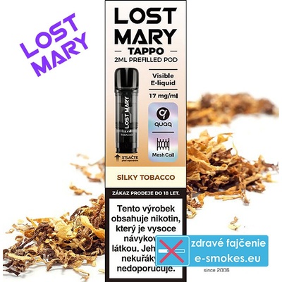 Elf Bar Lost Mary Tappo Cartridge Silky Tobacco 17 mg