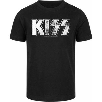 Metal-kids tričko metal Kiss Distressed Logo čierna