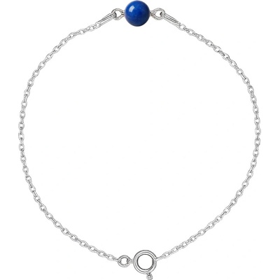 Jantario Strieborný náramok s korálkou z lapis lazuli 105059 16,5mm