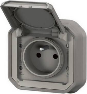 Legrand Plexo 069831L Steckdose – 2-polig Mit Erde, Unterputz, Farbe Grau