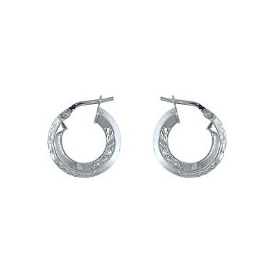 INFINITYSILVER Stříbrné náušnice kruhy broušené menší CHIARA LI41235A