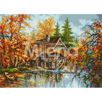 Image 1 of Milena Style Горска воденица - Печатана Aida 14 ct без конци