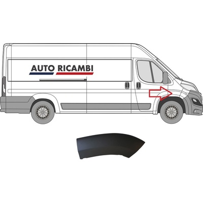 Ochranná lišta Fiat Ducato, Jumper, Boxer od 2014 pravá, lem blatníku 735684318