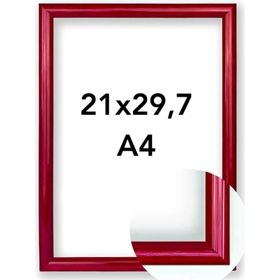 Fotorámeček Roma Rozměr: A4 - 21 x 29,7 cm, Barva: Červená, Typ zasklení: Sklo