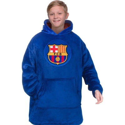 Fan-shop dětská oversize mikinová deka Barcelona FC blue