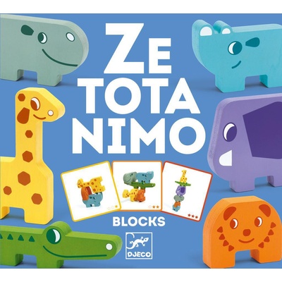 Djeco dřevěné kostky puzzle Zetotanimo