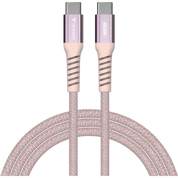 Verbatim Кабел Verbatim Sync & Charge Magnetic, от USB-C(м) към USB-C(м), 1.2m, 60W, розов (VERBATIM-31853)