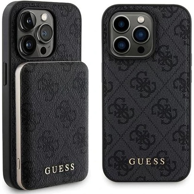 GUESS GUBPM5P14L4GEMGK set iPhone 14 Pro 6.1" hardcase + Powerbank 5000mAh MagSafe black 4G Metal Logo (GUBPM5P14L4GEMGK)