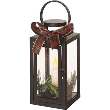 Emos DCLV14 lampáš čierny so svieč 22cm 3xAAA vnút vintage