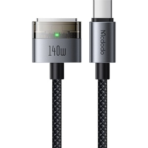 Mcdodo Магнитен кабел - Mcdodo (CA-2070) - USB-C → MagSafe 3, 140W, LED, 2m - Черен