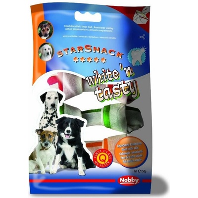Nobby StarSnack White'n Tasty pamlsok uzel farebný 10 11,5cm 5ks