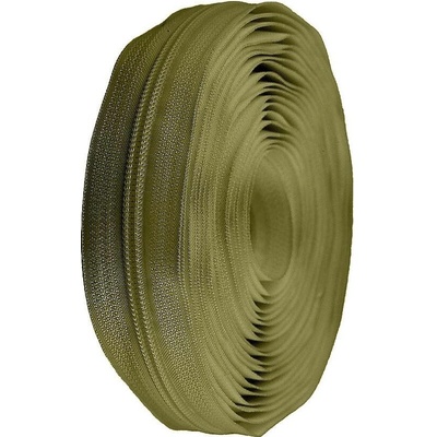 Stoklasa Zip spirálový No 5 metráž Balení: 5 m, Varianta: 263 zelená khaki 263 zelená khaki