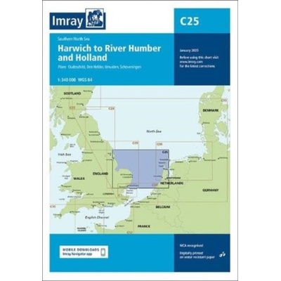 Imray Chart C25 - Harwich to River Humber and Holland (Imray)(Sheet map, folded)