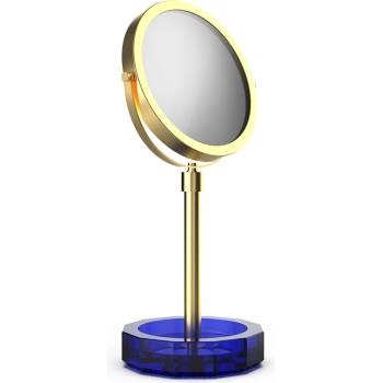 Decor Walther Козметично огледалце Kristall с тъмносиня основа златно мат (0941995)