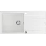 Quadron Вградена композитна мивка Quadron Unique Evan 146 XL бяла - неръждаема стомана 100x50 см (HCQE10050U1_BS_P2O) Мивка за вграждане