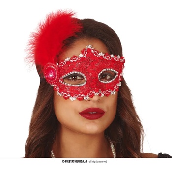 Image 1 of Fiestas Guirca Червено домино с червено перо