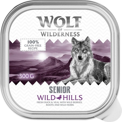 Wolf of Wilderness Senior Duo-Protein Wild Hills kačacie a teľacie 24 x 300 g