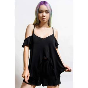 KILLSTAR дамска пижама KILLSTAR - Rest Her Soul PJ Set - Черен - KSRA004193