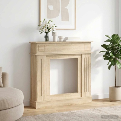 vidaXL Рамка за камина Дъб сонома 102 x 26 x 100 см (8006644)