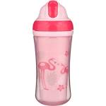 Canpol babies Чаша с двойни страни и силиконова сламка Canpol - Flamingo, 260 ml (74/050c)