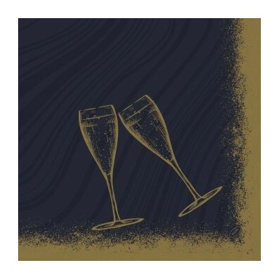 BioDunisoft Ubrousek 40x40cm SPARKLY CHEERS BLACK 60 ks