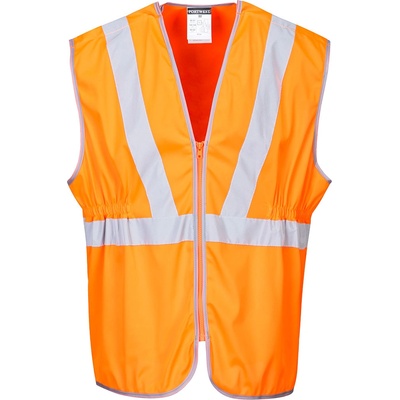 Portwest Светлоотразителна жилетка portwest hi-vis ris rt20 / ris, удължена - hv оранжева m (rt20orrm)