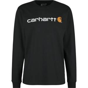 Carhartt WIP Мъжка блуза с дълъг ръкав Carhartt Core Logo L/S Longsleeve - Black - размер XXL (016-7683-0116)