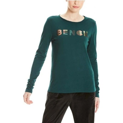 BENCH tričko Logo Longsleeve Dark Green