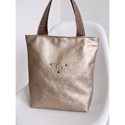 Grosso Zlatá dámska shopper kabelka veľká a praktická