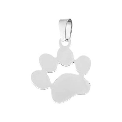 Šperky4U Ocelový přívěšek psí Tlapka malá DR1203 M