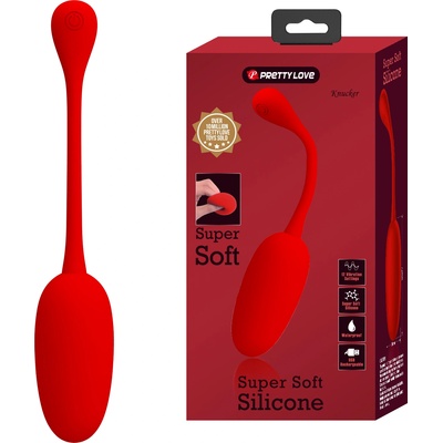 Pretty Love Knucker Super Soft Silicone Vibration Egg Red