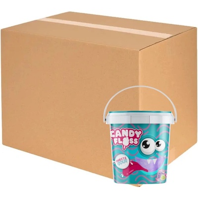 Candy Floss cukrová vata kyselé jablko a sladké hrozny v kbelíku 850 ml 18 x 50 g
