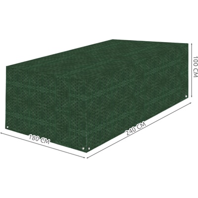 Ruhhy 23491 Krycí plachta na zahradní nábytek 240 x 180 x 100 cm, zelená – Zboží Dáma