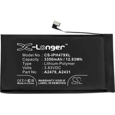 Cameron Sino Батерия за iPhone 12 Pro / 12 CAMERON SINO Li-Polymer 3.83V/3350mAh, съвместима с Apple A2431, ЧЕРНА CS-IPH479XL (CS-IPH479XL)